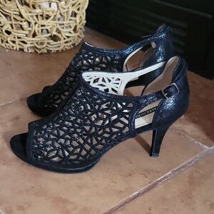 Alex Marie Black Cutout Heels